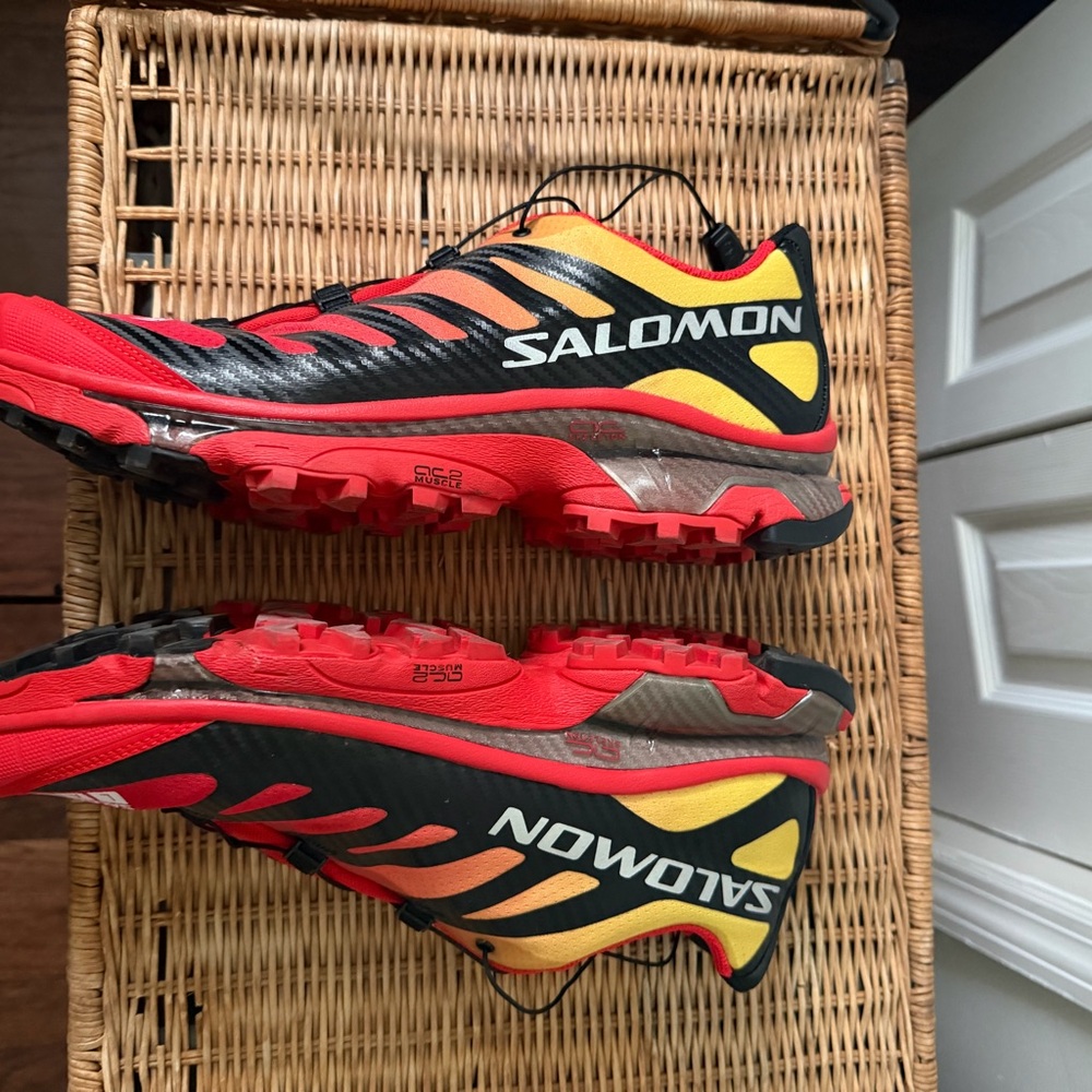Salomon Trail Sneakers in Red, Black & Yellow